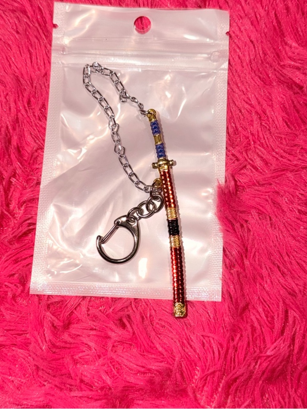 Sword Keychain Anime Style Mini Sword Pendant Bag Charm Cool Gift